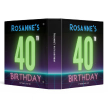 Neon Sign 40th Birthday Fun Cool 80s Retro Custom