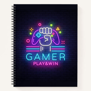 Neon Sign Gamer's Notebook