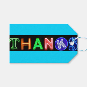 Neon Sign Glow in the Dark Party Thank You Gift Tags