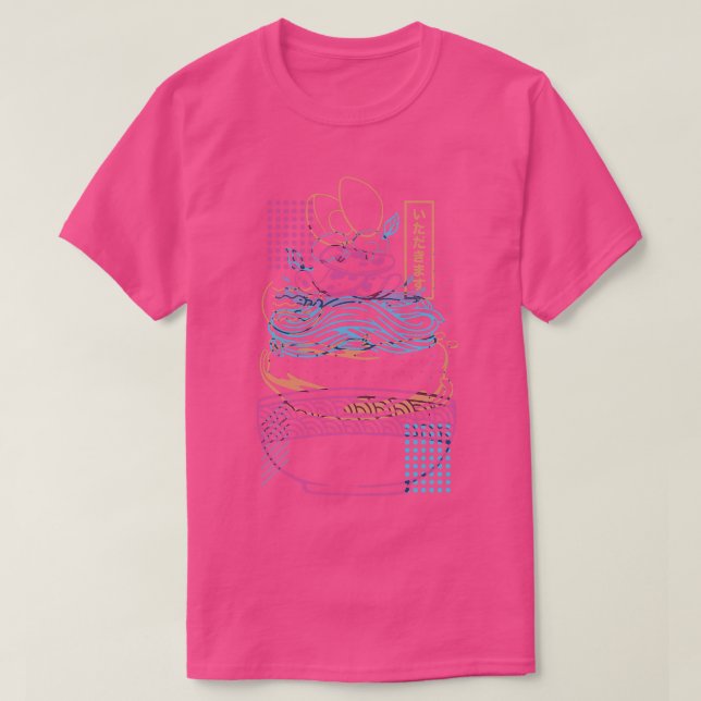 Neon Sign Noodles Ramen by Tobe Fonseca T-Shirt (Design Front)