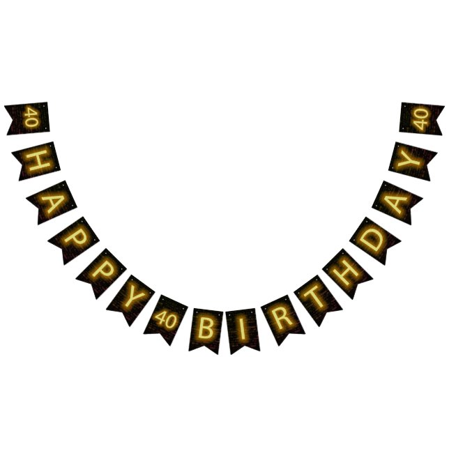 Neon Sign on Brick for 40th Birthday (All)