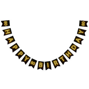 Neon Sign on Brick for 80th Birthday