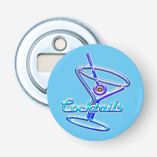 Neon Sign Style Cocktail Glass Bottle Opener