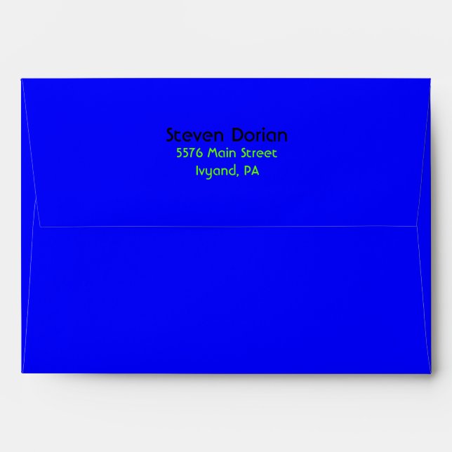 NEON SIGNS Bar Bat Mitzvah Customizable Envelope (Back (Top Flap))