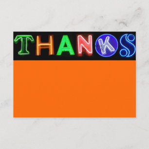 NEON SIGNS Bar Bat Mitzvah Thank You Card