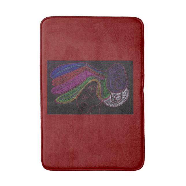 Neon Silhouette Bath Mat (Front Vertical)