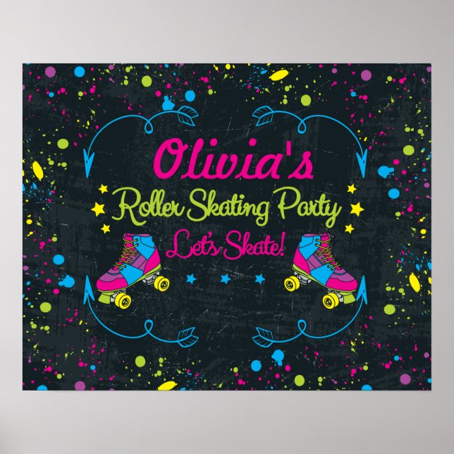 Neon Skate Party Poster (Front)