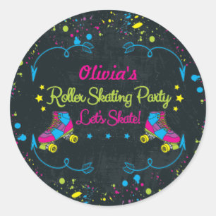 Neon Skate Party Stickers