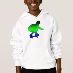 Neon skateboarder garçons sweat - shirt à capuche