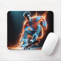 Neon Skateboarder