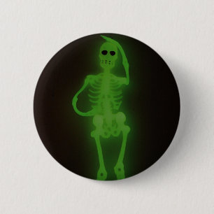 Neon Skelton 2 Inch Round Button
