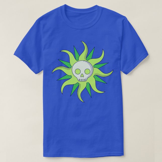 neon skull faced sun T-Shirt (Design Front)