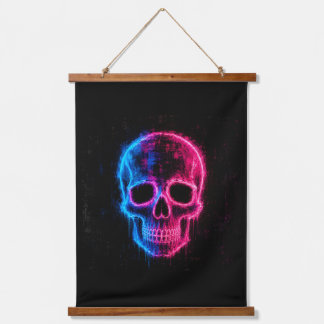 Neon Skull Hanging Tapestry