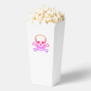 Neon Skull line white popcorn boxes