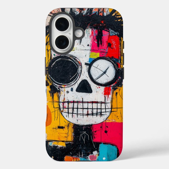 Neon Skull Rapture Phone Case (Back)