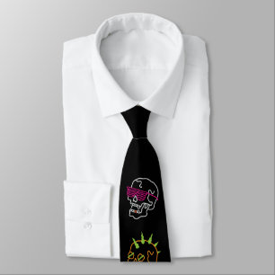 Neon Skulls Tie