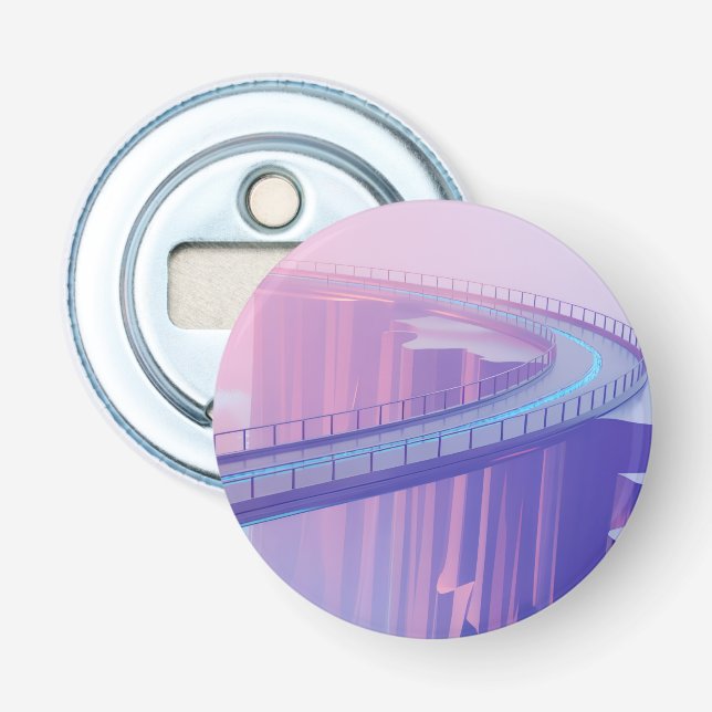 Neon Skybridge Dreamscape Bottle Opener (Front)