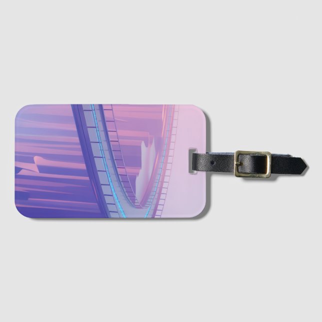 Neon Skybridge Dreamscape Luggage Tag (Front Horizontal)