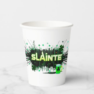 Neon Slainte Cyber-Paper Cup