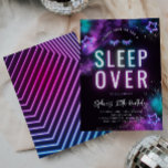 Neon Sleepover Invitation | Slumber Party<br><div class="desc">Neon Sleep Over Birthday Party Invitation.
Ready to be personalized by you!</div>