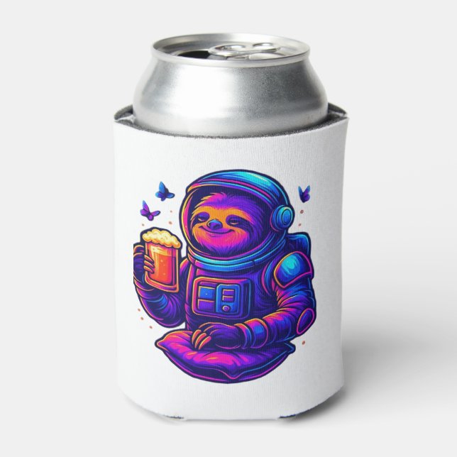 Neon Sloth � Don�t Hurry Essential T-Shirt Can Cooler (Can Front)