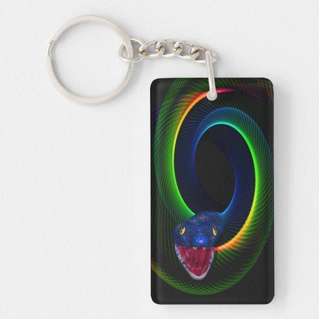 Neon Snake Keychain (Front)