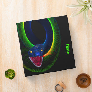 Neon Snake Personalized Binder