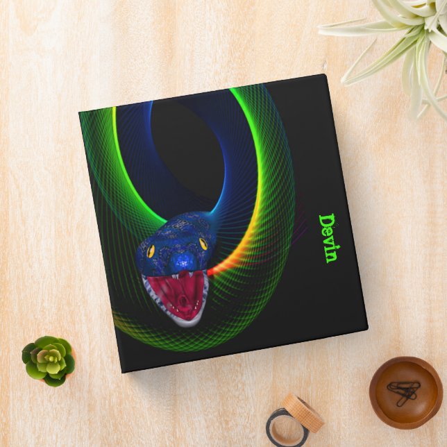 Neon Snake Personalized  Binder (In Situ)