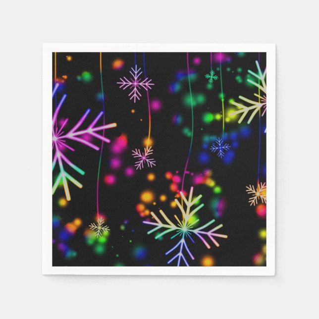 Neon Snow Napkin (Front)