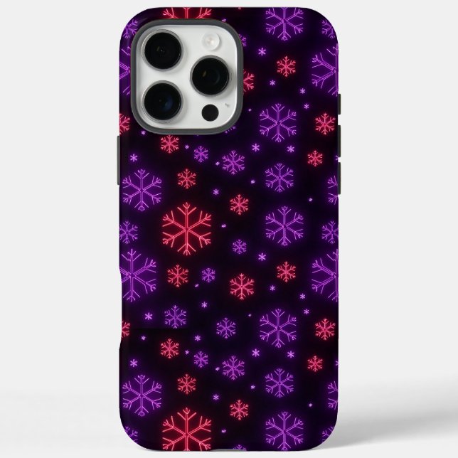 Neon Snowflakes Case-Mate iPhone Case (Back)