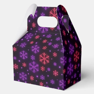 Neon Snowflakes Favor Box