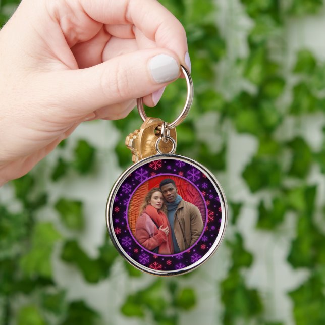 Neon Snowflakes Keychain (Hand)