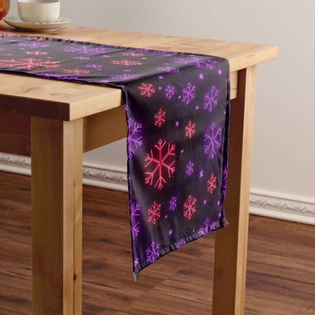 Neon Snowflakes Medium Table Runner (In Situ)