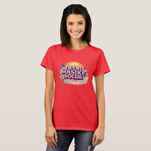 Neon Solstice Social Retro Vintage Pastel Beach T-Shirt