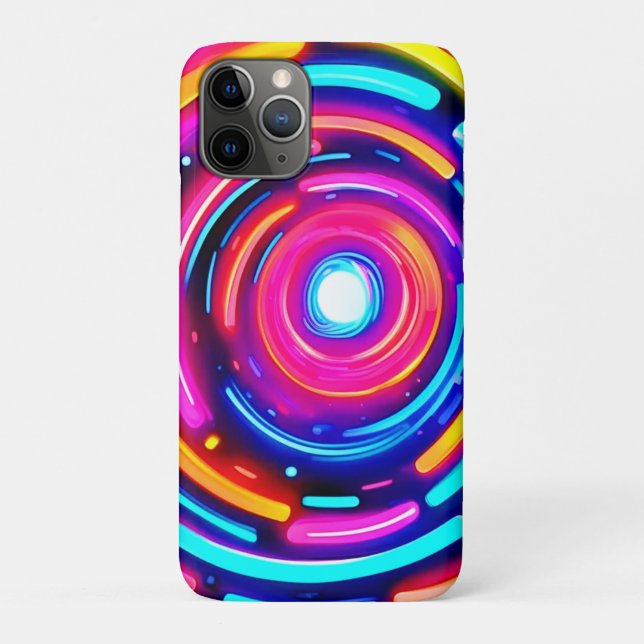 Neon Spiral Light Art Case-Mate iPhone Case (Back)
