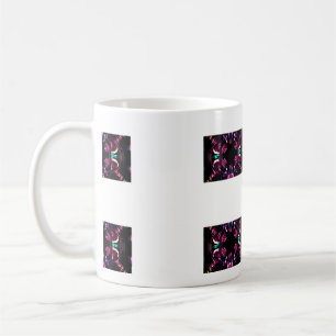 Neon Starburst Kaleidoscope Coffee Mug