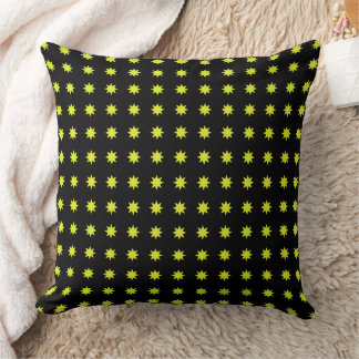 Neon Starburst Throw Pillow