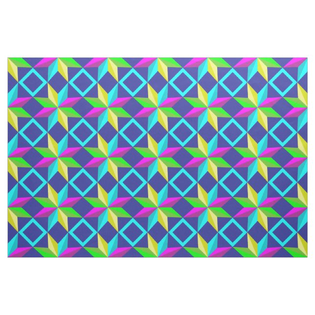 neon stars fabric  (Fat Quarter)
