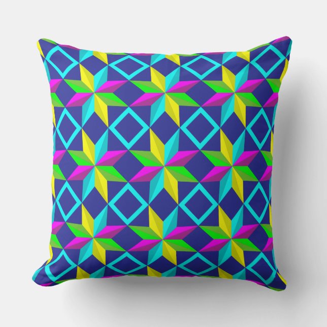 neon stars pillow (Front)