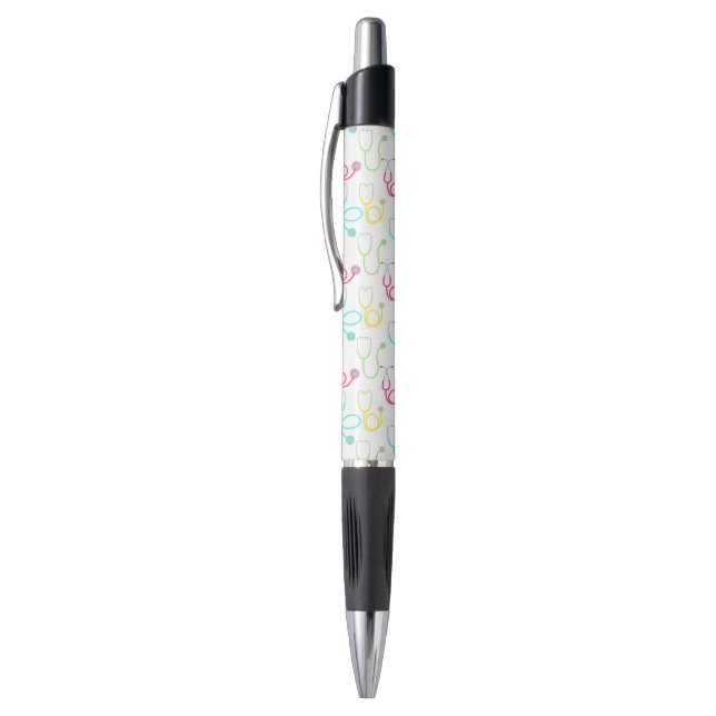 Neon Stethoscope Pattern Pen (Top (Vertical))