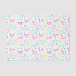 Neon Stethoscope Pattern Tissue Paper