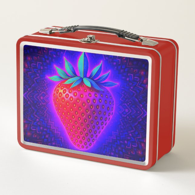 Neon Strawberry vivid Look Lunch box (Front)