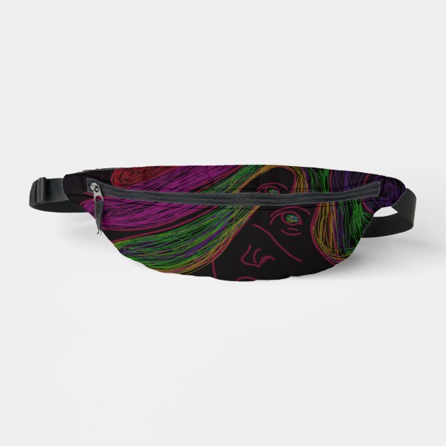 Neon String Lights Silhouette Fanny Pack  (Recto)