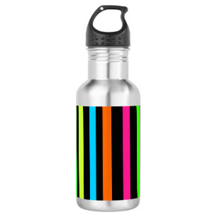 Neon stripes 532 ml water bottle
