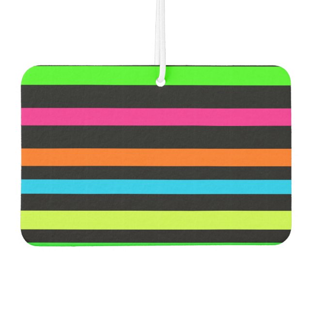 Neon stripes air freshener (Front)