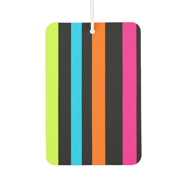 Neon stripes air freshener (Front)