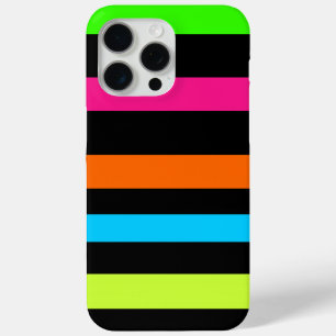 Neon stripes iPhone 15 pro max case