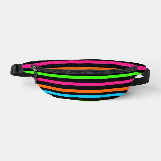Neon stripes fanny pack (Front)