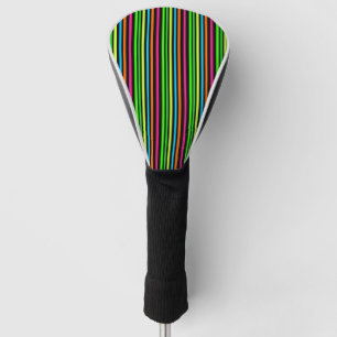 Neon stripes golf head cover