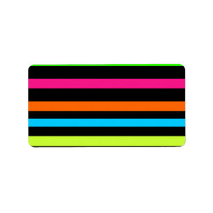 Neon stripes label